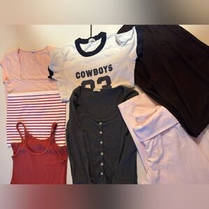 Lot of 7 teen girl clothing items, John Galt, Garage, H&M, Brandy Melville